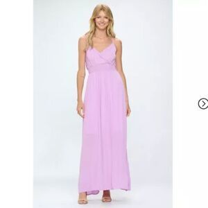 Purple Ruched Sundress Maxi with Spaghetti Straps for Wedding Guest Size xl